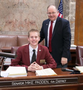 Sen. Mike Padden, R-Spokane Valley, with Page Blake Dickinson