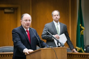 Senator Mike Padden and Senator Steve O'Ban hold a press conference regarding the Department of Corrections investigation.