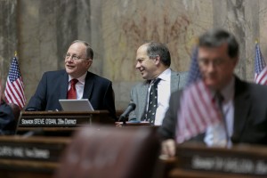 On the Senate floor with Sen. Steve O’Ban, R-Pierce County.